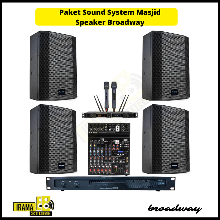 Paket Sound System Masjid Indoor Speaker Broadway - 4 Speaker